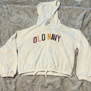 Old navy girls crop top hoodie